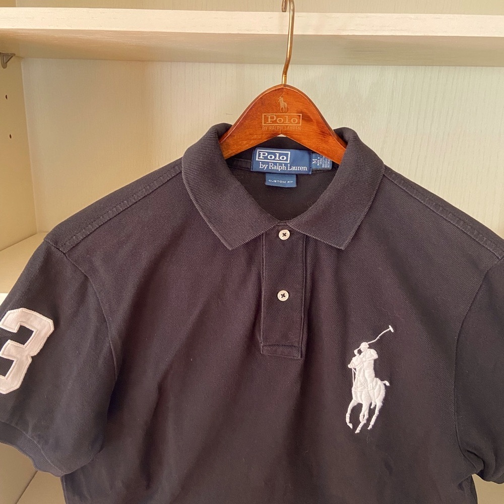 POLO by Ralph Lauren Shirt with BIG PONY Size Medium in Black